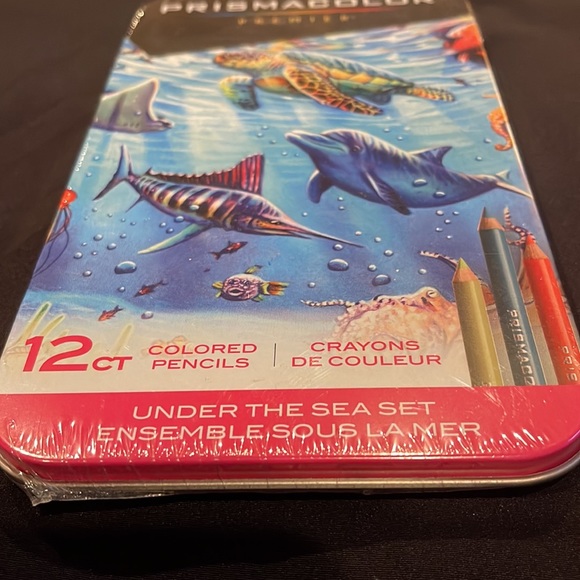 New Prismacolor Premier 🌊🐳Under the Sea Set 12 Brilliant Colors in Tin - Picture 2 of 6